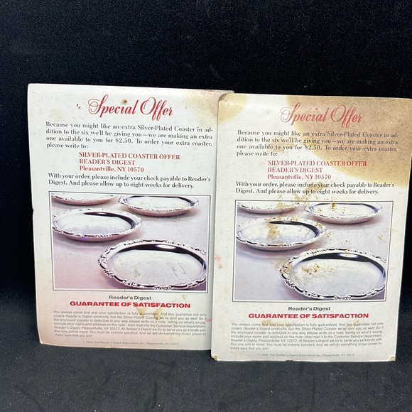 Silver Plated Metal Coaster Reader's Digest Italy - Picture 3 of 4